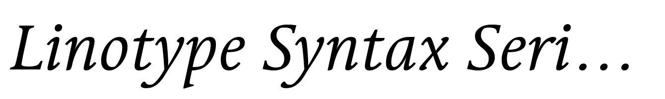 Linotype Syntax Serif Regular Italic